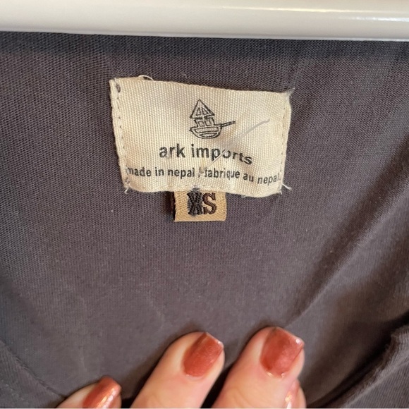 Ark Imports Fair Trade Boho Dress - Size XS Bright embroidery-butterfly sleeves - Picture 7 of 7